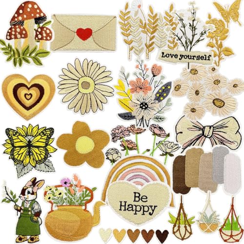 20 Stück Vintage Iron on Sew on Patches Retro Stickerei Aufnäher Flicken Bügelbilder Niedliche Boho Stickerei-Patches für Rucksäcke Jacken T-Shirt Kleidung Kleid Hut Jeans 20 Stück Vintage Iron on Sew on Patches Retro Stickerei Aufnäher Flicken Bügelbilder Niedliche Boho Stickerei-Patches für Rucksäcke Jacken T-Shirt Kleidung Kleid Hut Jeans von Oucaty