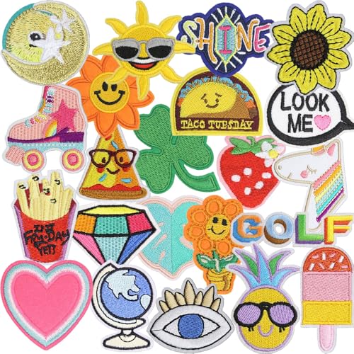 23 Stück Aufnäher zum Aufbügeln auf Obst Sun Bügelbilder Iron on Sew on Patches Bestickte Patches Aufnäher für Aufnähen oder Aufbügeln auf Kleidung Kleid Hut T-Shirt Jeans Rucksäcke 23 Stück Aufnäher zum Aufbügeln auf Obst Sun Bügelbilder Iron on Sew on Patches Bestickte Patches Aufnäher für Aufnähen oder Aufbügeln auf Kleidung Kleid Hut T-Shirt Jeans Rucksäcke von Oucaty