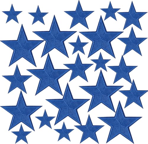 24 Stück Blau Star Patches zum Aufbügeln Flicken Bügelbilder Funny Star Stickerei Aufnäher Iron on/Sew on Patches für Aufnähen oder Aufbügeln auf Kleidung Kleid Hut T-Shirt Jeans Rucksäcke Jacken 24 Stück Blau Star Patches zum Aufbügeln Flicken Bügelbilder Funny Star Stickerei Aufnäher Iron on/Sew on Patches für Aufnähen oder Aufbügeln auf Kleidung Kleid Hut T-Shirt Jeans Rucksäcke Jacken von Oucaty
