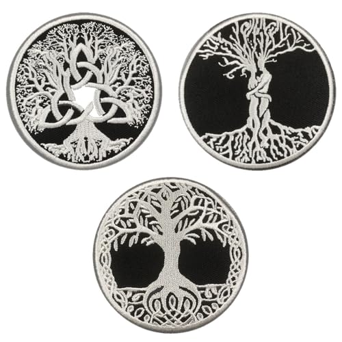 3 Stück Yggdrasil Der Baum des Lebens Nordische Runen Patch Stickerei Abnehmbare Emblem Applikationen Kleidung,Uniformen, Rucksack,Jeans,Hosen,Jacken,Mützen,DIY-Zubehör.Hook and Loop Patch 3 Stück Yggdrasil Der Baum des Lebens Nordische Runen Patch Stickerei Abnehmbare Emblem Applikationen Kleidung,Uniformen, Rucksack,Jeans,Hosen,Jacken,Mützen,DIY-Zubehör.Hook and Loop Patch von Oucaty