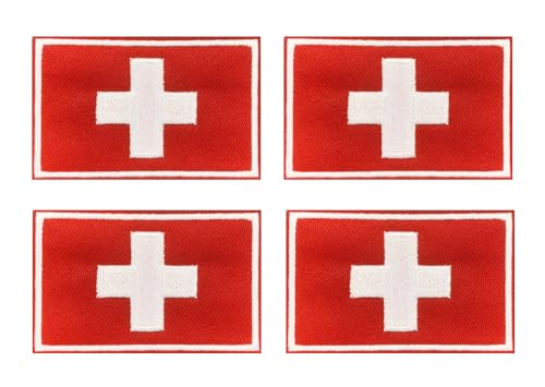 4 Stück Schweiz Flagge Patch Taktische Schweizerisch Nationales Emblem Bestickt Iron on Sew on Patch Abzeichen Aufnähen Applikationen Kleidung,Jacken,Hosen,DIY-Zubehör,Rucksack,Mützen,Jeans 4 Stück Schweiz Flagge Patch Taktische Schweizerisch Nationales Emblem Bestickt Iron on Sew on Patch Abzeichen Aufnähen Applikationen Kleidung,Jacken,Hosen,DIY-Zubehör,Rucksack,Mützen,Jeans von Oucaty