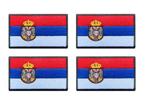 4 Stück Serbien Balkan Serbia Flagge Emblem Taktische Patch Stickerei Aufnähen Iron on Sew on Patch Applikationen Jacken,Hosen,Biker,Uniformen,Hemden,DIY-Zubehör,Rucksack,Mützen,Jeans 4 Stück Serbien Balkan Serbia Flagge Emblem Taktische Patch Stickerei Aufnähen Iron on Sew on Patch Applikationen Jacken,Hosen,Biker,Uniformen,Hemden,DIY-Zubehör,Rucksack,Mützen,Jeans von Oucaty