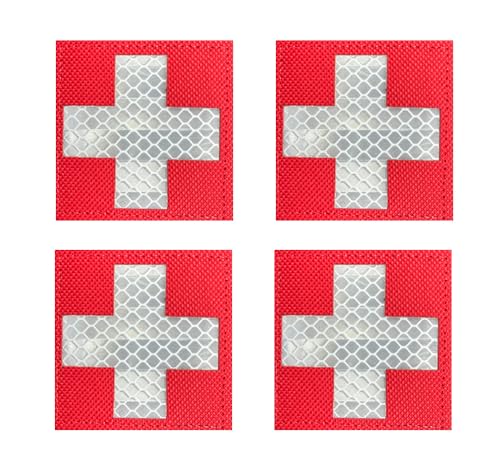 4 Stück Taktischer Reflektierend Kreuz Medizinischer Taktisch Medizinisch Bestickter Hook and Loop-Patch für Erste-Hilfe-Kleine Tasche,Taktische Rucksäcke,Outdoor-Abenteuer-Kits. 4 Stück Taktischer Reflektierend Kreuz Medizinischer Taktisch Medizinisch Bestickter Hook and Loop-Patch für Erste-Hilfe-Kleine Tasche,Taktische Rucksäcke,Outdoor-Abenteuer-Kits. von Oucaty