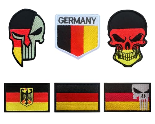 6 Stück Deutsche Deutschland Flagge Patches Militär Taktische Abzeichen Bestickt,Gestickt Emblem zum Hook and Loop auf Kleidung Dekorative Applikationen Rucksack,Mützen,Jacken,Jeans,Hosen 6 Stück Deutsche Deutschland Flagge Patches Militär Taktische Abzeichen Bestickt,Gestickt Emblem zum Hook and Loop auf Kleidung Dekorative Applikationen Rucksack,Mützen,Jacken,Jeans,Hosen von Oucaty