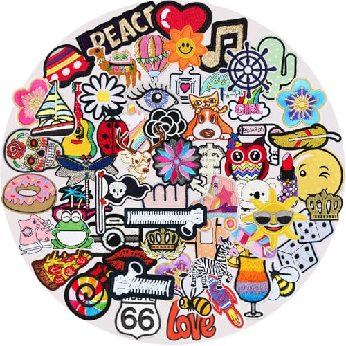 60 Stück nicht Zufällig VSCO Patches zum Aufbügeln,Ieuchtende Farben Bestickte Aufnäher Flicken Bügelbilder Iron on/Sew on Patch für Aufnähen oder Aufbügeln auf T-Shirt,Kleidung,Kleid,Hut,Jeans 60 Stück nicht Zufällig VSCO Patches zum Aufbügeln,Ieuchtende Farben Bestickte Aufnäher Flicken Bügelbilder Iron on/Sew on Patch für Aufnähen oder Aufbügeln auf T-Shirt,Kleidung,Kleid,Hut,Jeans von Oucaty