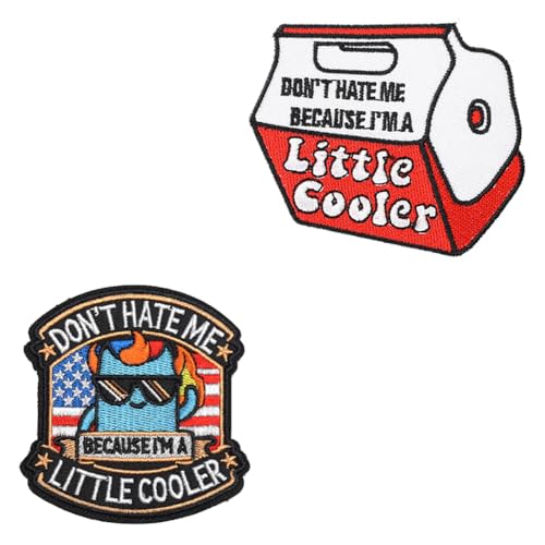 Aufnäher mit Aufschrift "Don't Hate Me I'm a Little Cooler", lustig, cool, bestickt, mit Klettverschluss für Armband, Jacke, Hose, Mantel, Biker, Rucksack, Weste, Hut, Uniformen, Tasche, Kleidung, 2 von Oucaty