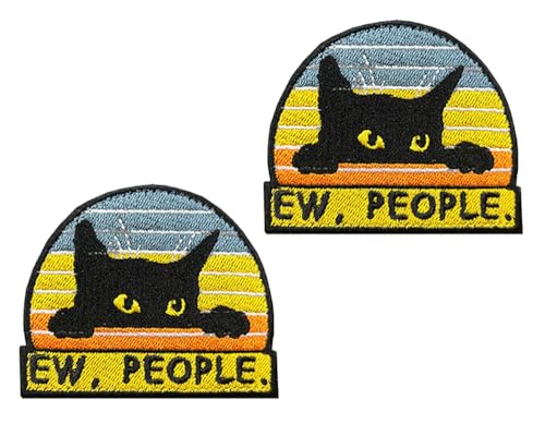 Lustiger Aufnäher mit Aufschrift "Ew People", taktisch, bestickt, mit Klettverschluss, für Kleidung, Rucksack, Jacke, Jeans, Weste, Hut, Tasche, Biker, Uniformen, Armband, Tasche, 2 Stück Lustiger Aufnäher mit Aufschrift "Ew People", taktisch, bestickt, mit Klettverschluss, für Kleidung, Rucksack, Jacke, Jeans, Weste, Hut, Tasche, Biker, Uniformen, Armband, Tasche, 2 Stück von Oucaty