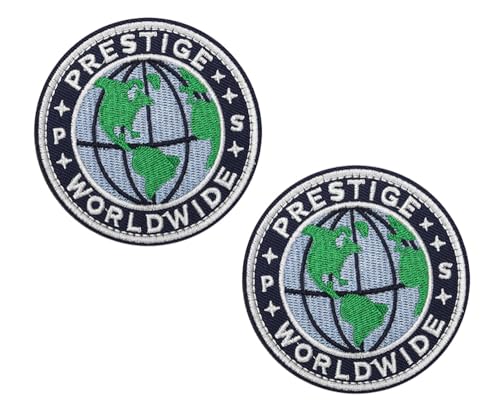 Prestige Worldwide Aufnäher mit Klettverschluss, bestickt, für Kleidung, Rucksack, Jacke, Weste, Hose, Tasche, Biker, Uniformen, Armband, 2 Stück von Oucaty