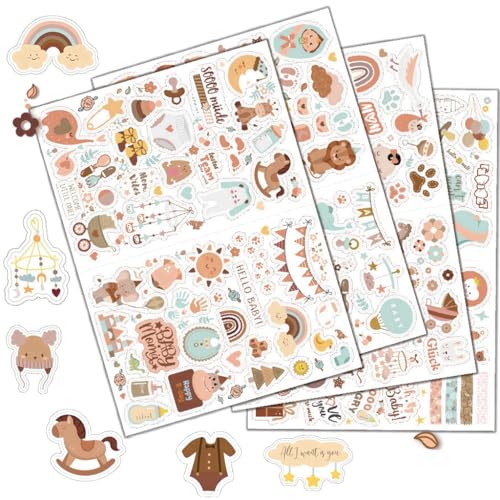 215 Stück Babyalbum Sticker, Baby Sticker Fotoalbum Aufkleber DIY Fotoalbum Sticker Gästebuch Babyparty Mädchen Junge, Braun Sticker Baby Scrapbook Aufkleber Fotoalben Bullet Journal Aufkleber 215 Stück Babyalbum Sticker, Baby Sticker Fotoalbum Aufkleber DIY Fotoalbum Sticker Gästebuch Babyparty Mädchen Junge, Braun Sticker Baby Scrapbook Aufkleber Fotoalben Bullet Journal Aufkleber von Ouceanwin