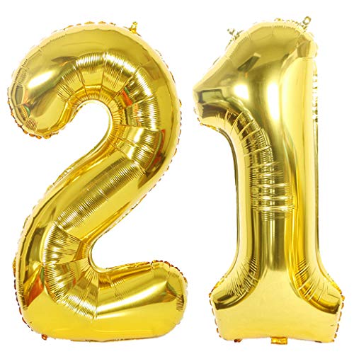 Luftballon 21 Gold, Helium Ballon 21 Goldene 21 Luftballon Geburtstag 21 Jahre, 21 Luftballon Zahl Gold, Riesen Folienballon XXL Ballon Zahlen 21 für Geburtstag Hochzeit Jubiläum Party Deko Luftballon 21 Gold, Helium Ballon 21 Goldene 21 Luftballon Geburtstag 21 Jahre, 21 Luftballon Zahl Gold, Riesen Folienballon XXL Ballon Zahlen 21 für Geburtstag Hochzeit Jubiläum Party Deko von Ouceanwin