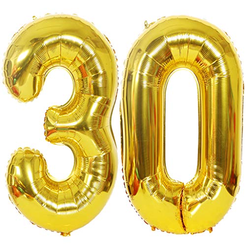 Luftballon 30 Gold, Helium Ballon 30 Goldene 30 Luftballon Geburtstag 30 Jahre, 30 Luftballon Zahl Gold, Riesen Folienballon XXL Ballon Zahlen 30 für Geburtstag Hochzeit Jubiläum Party Deko Luftballon 30 Gold, Helium Ballon 30 Goldene 30 Luftballon Geburtstag 30 Jahre, 30 Luftballon Zahl Gold, Riesen Folienballon XXL Ballon Zahlen 30 für Geburtstag Hochzeit Jubiläum Party Deko von Ouceanwin