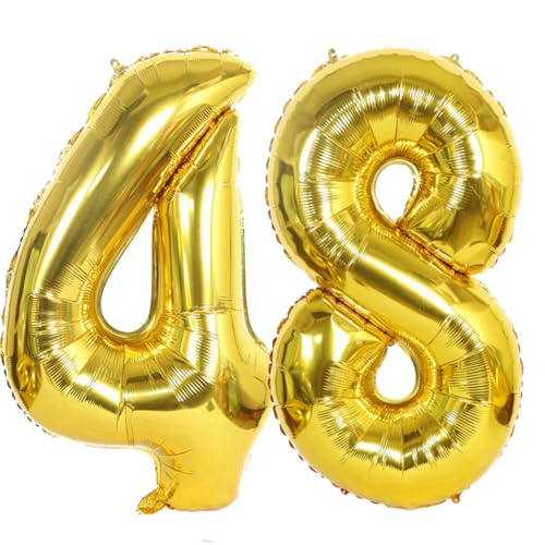 Luftballon 48 Gold, Helium Ballon 48 Goldene 48 Luftballon Geburtstag 48 Jahre, 48 Luftballon Zahl Gold, Riesen Folienballon XXL Ballon Zahlen 48 für Geburtstag Hochzeit Jubiläum Party Deko Luftballon 48 Gold, Helium Ballon 48 Goldene 48 Luftballon Geburtstag 48 Jahre, 48 Luftballon Zahl Gold, Riesen Folienballon XXL Ballon Zahlen 48 für Geburtstag Hochzeit Jubiläum Party Deko von Ouceanwin