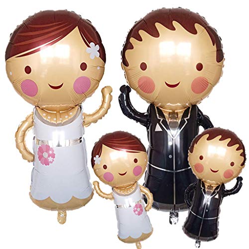 Ouceanwin 4 Stück Luftballon Brautpaar Folienballon Braut Bräutigam, Ballon Mr and Mrs Hochzeit Dekoration Wedding Heliumballon für Verlobung Valentinstag Deko Hochzeitsfeier Ouceanwin 4 Stück Luftballon Brautpaar Folienballon Braut Bräutigam, Ballon Mr and Mrs Hochzeit Dekoration Wedding Heliumballon für Verlobung Valentinstag Deko Hochzeitsfeier von Ouceanwin