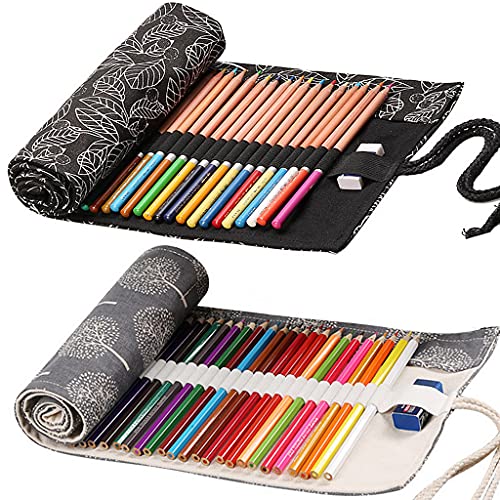 Leinwand Pencil Wrap, Ouceanwin 2 Stücke 36 Löcher Leinwand Stifterolle Tragbar Tasche Federmäppchen Schlamperrolle Stiftehalter Mäppchen Bleistiftkasten für Künstler Reisen Schule Leinwand Pencil Wrap, Ouceanwin 2 Stücke 36 Löcher Leinwand Stifterolle Tragbar Tasche Federmäppchen Schlamperrolle Stiftehalter Mäppchen Bleistiftkasten für Künstler Reisen Schule von Ouceanwin