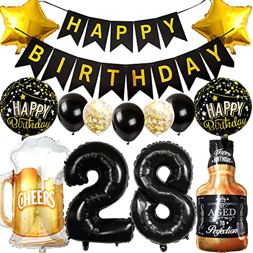 Ouceanwin Luftballon 28. Geburtstag Deko Männer Frauen, Ballons Geburtstagsdeko 28 Jahre Mann Frau, Folienballon Weinflasche Bier Deko Helium Ballon Whisky für 28 Jahr Geburtstag Party Deko Ouceanwin Luftballon 28. Geburtstag Deko Männer Frauen, Ballons Geburtstagsdeko 28 Jahre Mann Frau, Folienballon Weinflasche Bier Deko Helium Ballon Whisky für 28 Jahr Geburtstag Party Deko von Ouceanwin