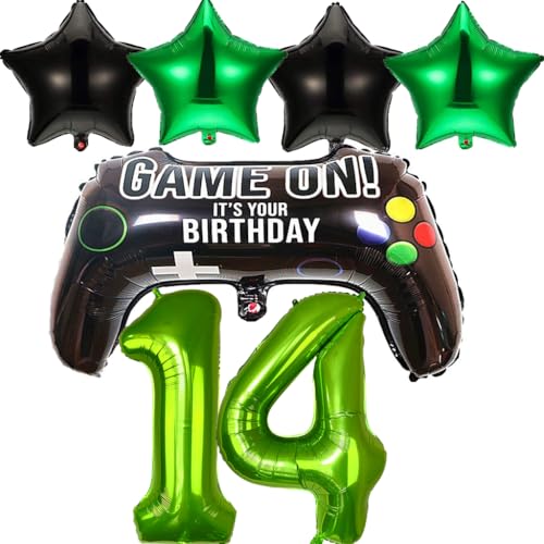 Ouceanwin Luftballons Videospiel Geburtstagsdeko 14 Jahre Jungen, Folienballon Game Controller Ballon 14. Geburtstag Junge, Gamer Deko Videospiel Party Ballons Spieler Thema Geburtstagdeko Jungen Ouceanwin Luftballons Videospiel Geburtstagsdeko 14 Jahre Jungen, Folienballon Game Controller Ballon 14. Geburtstag Junge, Gamer Deko Videospiel Party Ballons Spieler Thema Geburtstagdeko Jungen von Ouceanwin