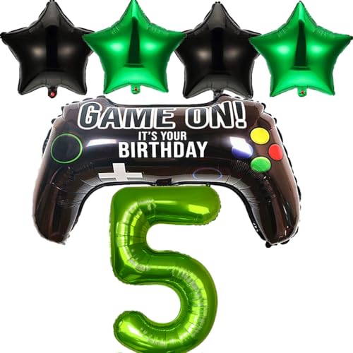 Ouceanwin Luftballons Videospiel Geburtstagsdeko 5 Jahre Jungen, Folienballon Game Controller Ballon 5. Geburtstag Junge, Gamer Deko Videospiel Party Ballons Spieler Thema Geburtstagdeko Jungen Ouceanwin Luftballons Videospiel Geburtstagsdeko 5 Jahre Jungen, Folienballon Game Controller Ballon 5. Geburtstag Junge, Gamer Deko Videospiel Party Ballons Spieler Thema Geburtstagdeko Jungen von Ouceanwin