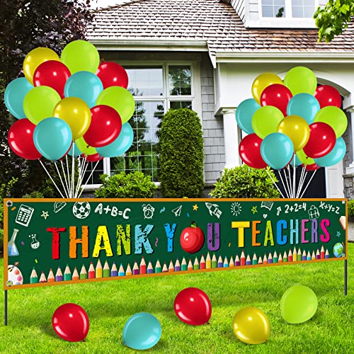 Oudain 36-teiliges Dankeschön-Lehrer-Dekorationsset, Lehrer-Wertschätzungsbanner mit Luftballons, große Lehrer-Wertschätzungswoche, Banner, Dankeschön, Lehrer, Zaunbanner, Klassenzimmer, Schule, Hof, Oudain 36-teiliges Dankeschön-Lehrer-Dekorationsset, Lehrer-Wertschätzungsbanner mit Luftballons, große Lehrer-Wertschätzungswoche, Banner, Dankeschön, Lehrer, Zaunbanner, Klassenzimmer, Schule, Hof, von Oudain