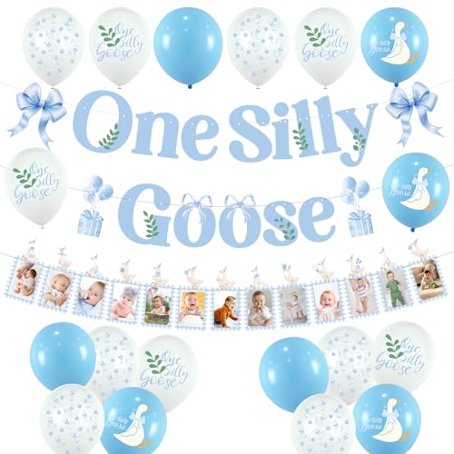 Oudain One Silly Goose 1. Geburtstag Party Dekorationen Blaue Schleife Silly Goose Hanging Swirl für Mädchen Jungen Niedliche Gänse Erster Geburtstag Babyparty Dekorationen Ente Tier Bauernhof Party Oudain One Silly Goose 1. Geburtstag Party Dekorationen Blaue Schleife Silly Goose Hanging Swirl für Mädchen Jungen Niedliche Gänse Erster Geburtstag Babyparty Dekorationen Ente Tier Bauernhof Party von Oudain