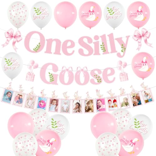 Oudain One Silly Goose 1st Birthday Party Decorations Pink Bow Silly Goose Hanging Swirl for Girls Boys Cute Geese First Birthday Baby Shower Decorations Duck Animal Farm Party Supplies Oudain One Silly Goose 1st Birthday Party Decorations Pink Bow Silly Goose Hanging Swirl for Girls Boys Cute Geese First Birthday Baby Shower Decorations Duck Animal Farm Party Supplies von Oudain