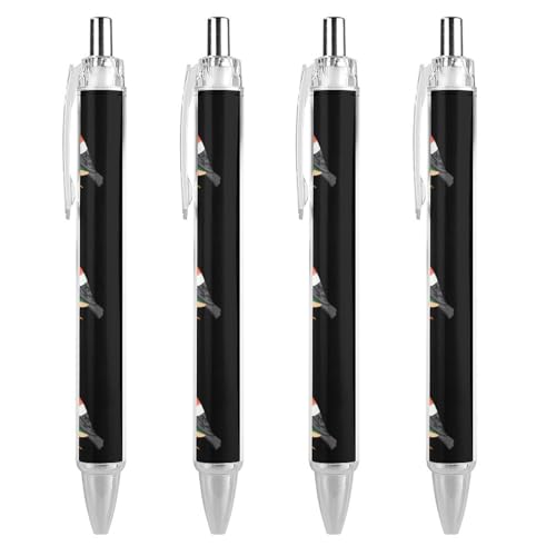 Lustiger Kugelschreiber mit Aufdruck „Peace Palestinian Free, einziehbar, schwarz, runder Schaft, feine Spitze, 0,5 mm, 1/2/4 Stück von Oudrspo