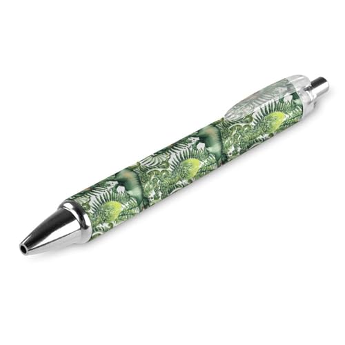 Oudrspo Aquarell-Kugelschreiber, Dinosaurier-Pflanzen, schwarz, glattes Schreiben, Gelstifte, einziehbar, 0,5 feine Spitze, für Schule, Büro, Aquarellfarben, Dinosaurier-Pflanzenmuster, 2 Stück von Oudrspo