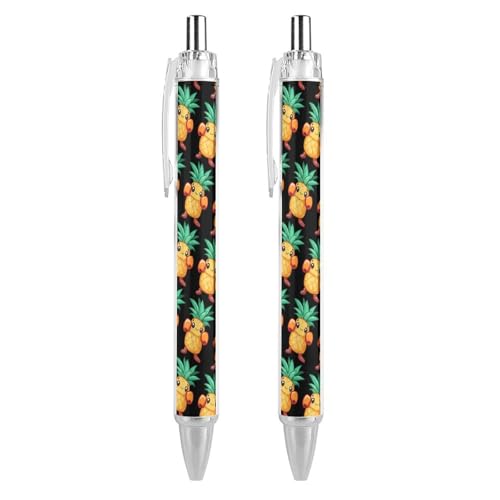 Oudrspo Boxing Pine Kugelschreiber, Druckkugelschreiber, 0,5 mm, glattes Schreiben, schwarze Tinte, Kugelschreiber, Notizenzubehör fürs Büro, 2 Stück von Oudrspo