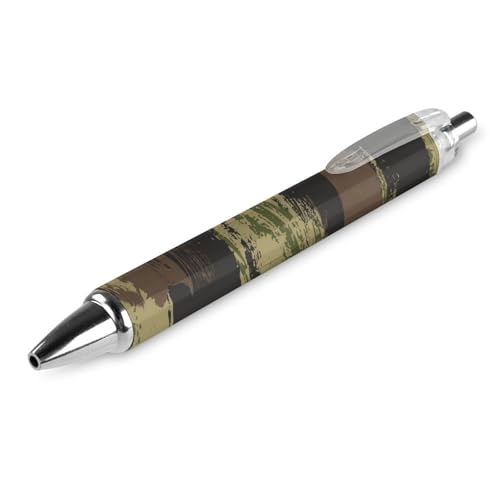 Oudrspo Camouflage-Stifte, Schwarz, Kugelschreiber, glattes Schreiben, Gelschreiber, einziehbar, 0,5 feine Spitze, für Schule, Büro, Camouflage-Muster, 4 Stück von Oudrspo