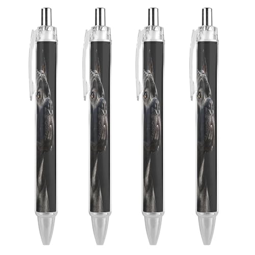 Oudrspo Cane Corso Kugelschreiber, Druckkugelschreiber, 0,5 mm, glattes Schreiben, schwarze Tinte, Kugelschreiber, Notizenzubehör fürs Büro, 4 Stück von Oudrspo