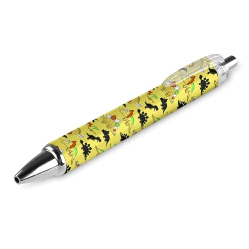 Oudrspo Dinosaurier-Camouflage-Stifte, Schwarz, Kugelschreiber, glattes Schreiben, Gelstifte, einziehbar, 0,5 feine Spitze, für Schule, Büro, Dinosaurier-Camouflage-Muster, 2 Stück von Oudrspo