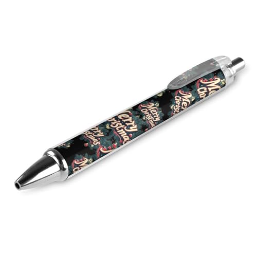 Oudrspo Kugelschreiber „Frohe Weihnachten, Druckkugelschreiber, 0,5 mm, glattes Schreiben, schwarze Tinte, Kugelschreiber, Notizenzubehör fürs Büro, 1 Stück von Oudrspo