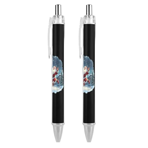 Oudrspo Kugelschreiber mit Basketball-Spielfigur, einziehbar, 0,5 mm, glattes Schreiben, schwarze Tinte, Kugelschreiber, Notizenzubehör fürs Büro, 2 Stück von Oudrspo