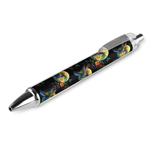 Oudrspo Kugelschreiber mit Blumenmotiv „Mondkolibri, einziehbar, 0,5 mm, glattes Schreiben, schwarze Tinte, Kugelschreiber, Notizenzubehör fürs Büro, 1 Stück Oudrspo Kugelschreiber mit Blumenmotiv „Mondkolibri, einziehbar, 0,5 mm, glattes Schreiben, schwarze Tinte, Kugelschreiber, Notizenzubehör fürs Büro, 1 Stück von Oudrspo
