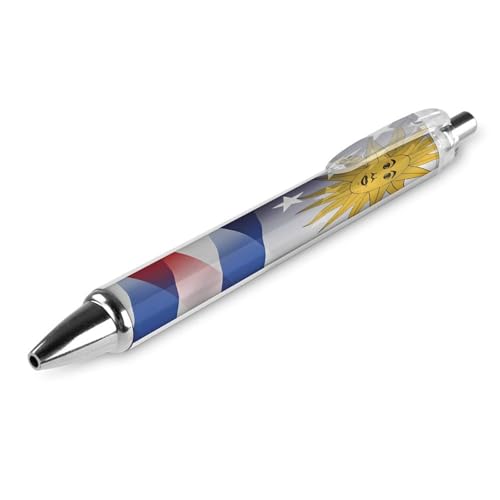 Oudrspo Kugelschreiber mit Flagge von Uruguay und den USA, Druckkugelschreiber, 0,5 mm, glattes Schreiben, schwarze Tinte, Kugelschreiber, Notizenzubehör fürs Büro, 1 Stück Oudrspo Kugelschreiber mit Flagge von Uruguay und den USA, Druckkugelschreiber, 0,5 mm, glattes Schreiben, schwarze Tinte, Kugelschreiber, Notizenzubehör fürs Büro, 1 Stück von Oudrspo
