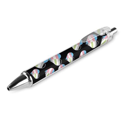 Oudrspo Kugelschreiber mit Herzmotiv für Transgender und Agender, einziehbar, 0,5 mm, glattes Schreiben, schwarze Tinte, Kugelschreiber, Notizzubehör fürs Büro, 1 Stück Oudrspo Kugelschreiber mit Herzmotiv für Transgender und Agender, einziehbar, 0,5 mm, glattes Schreiben, schwarze Tinte, Kugelschreiber, Notizzubehör fürs Büro, 1 Stück von Oudrspo