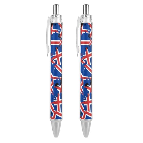 Oudrspo Kugelschreiber mit Island-Karte und Flagge, einziehbar, 0,5 mm, glattes Schreiben, schwarze Tinte, Kugelschreiber, Notizenzubehör fürs Büro, 2 Stück Oudrspo Kugelschreiber mit Island-Karte und Flagge, einziehbar, 0,5 mm, glattes Schreiben, schwarze Tinte, Kugelschreiber, Notizenzubehör fürs Büro, 2 Stück von Oudrspo