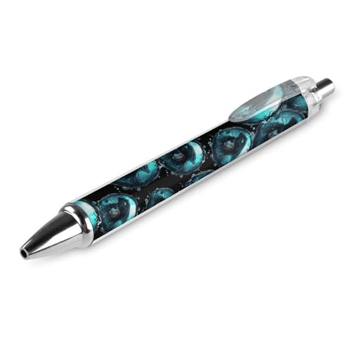 Oudrspo Kugelschreiber mit Piraten-Einäugiger Meerjungfrau, Druckkugelschreiber, 0,5 mm, glattes Schreiben, schwarze Tinte, Kugelschreiber, Notizenzubehör fürs Büro, 1 Stück von Oudrspo