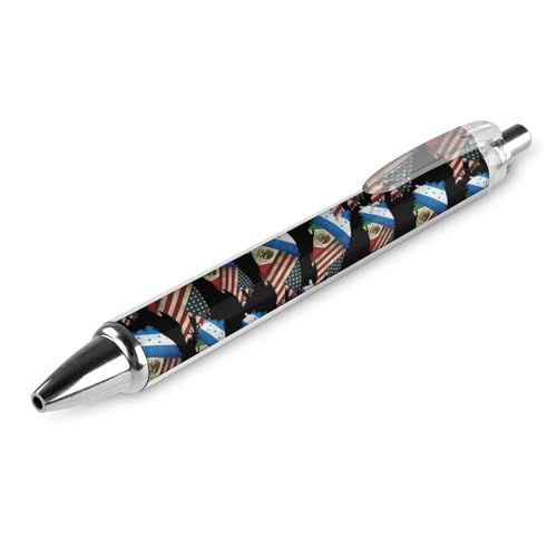 Oudrspo Kugelschreiber mit US-Mexiko-Honduras-Flagge, Druckkugelschreiber, 0,5 mm, glattes Schreiben, schwarze Tinte, Kugelschreiber, Notizenzubehör fürs Büro, 1 Stück von Oudrspo