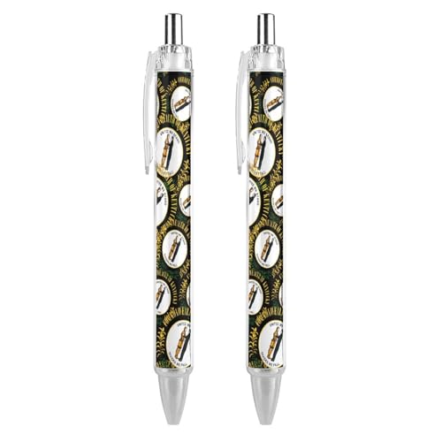 Oudrspo Kugelschreiber mit der Flagge des Staates Kentucky, einziehbar, 0,5 mm, glattes Schreiben, schwarze Tinte, Kugelschreiber, Notizzubehör fürs Büro, 2 Stück von Oudrspo