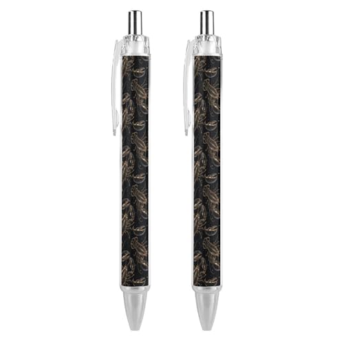 Oudrspo Lustiger Kugelschreiber mit Hummer-Goldmuster, bedruckt, einziehbar, schwarz, runder Schaft, feine Spitze, 0,5 mm, 1/2/4 Stück Oudrspo Lustiger Kugelschreiber mit Hummer-Goldmuster, bedruckt, einziehbar, schwarz, runder Schaft, feine Spitze, 0,5 mm, 1/2/4 Stück von Oudrspo