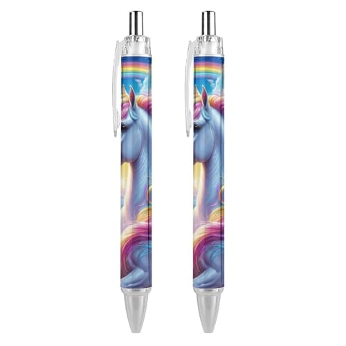 Oudrspo Style Druckkugelschreiber, Kolibri-Kugelschreiber, mittlere Spitze, nachfüllbar, 0,5 mm, Büro, Schule, 2 Stück von Oudrspo