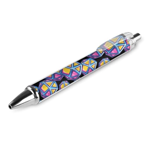 Oudrspo Würfel Bunter Kugelschreiber Druckkugelschreiber 0,5 mm Glattes Schreiben Schwarze Tinte Kugelschreiber Notizen Zubehör Fürs Büro 1 STK von Oudrspo