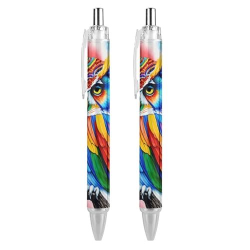 Oudrspo style-18 einziehbarer Kolibri-Kugelschreiber, mittlere Spitze, nachfüllbare Stifte, 0,5 mm, Büro, Schule, 2 Stück von Oudrspo