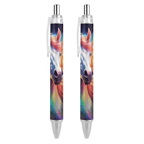 Oudrspo style-20 bunte Quallen-Spritztinten-Kugelschreiber, schmal, einziehbar, schwarze Tinte, 0,5 mm, Kugelschreiber zum Schreiben und Unterschreiben, Zuhause, Schule, Büro, 2 Stück von Oudrspo