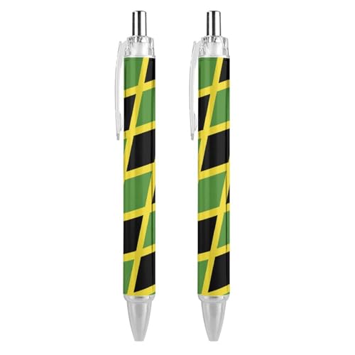 Oudrspo style-2Puerto Rico-Flaggen-Kugelschreiber, Pastellfarben, einziehbar, niedliche Stifte für Tagebuch, glatte schwarze Tinte, hübsches Bürobedarf-Geschenkset, 2 Stück von Oudrspo