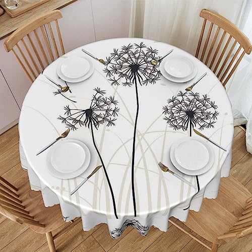 Runde Tischdecke, 152,4 cm, Vintage-Disteln, Löwenzahn-Druck, Tischdecke, Bauernhaus-Dekoration für Zuhause, Küche, Esszimmer Runde Tischdecke, 152,4 cm, Vintage-Disteln, Löwenzahn-Druck, Tischdecke, Bauernhaus-Dekoration für Zuhause, Küche, Esszimmer von Oudrspo