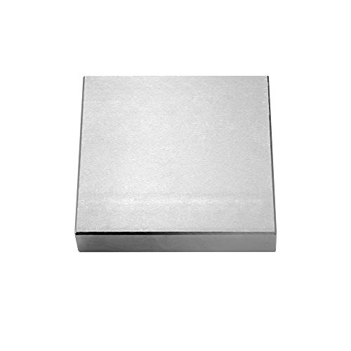 Oudtinz Stahlbankblock, 10,2 x 10,2 cm, flacher Amboss, Juwelier-Werkzeug, Metallbankblock für Schmuckherstellung und Stanzen (10,2 x 10,2 x 1,9 cm) von Oudtinx