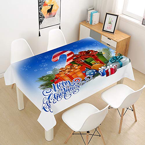 Ouduo 3D Weihnachten Tischdecke Wasserdicht Polyester Rechteckig, Pflegeleicht Fleckschutz Ölfest Abwaschbar Mehrzweck Bedruckte Tischdecke für Home Küche Dekoration, 140x160cm Ouduo 3D Weihnachten Tischdecke Wasserdicht Polyester Rechteckig, Pflegeleicht Fleckschutz Ölfest Abwaschbar Mehrzweck Bedruckte Tischdecke für Home Küche Dekoration, 140x160cm von Ouduo
