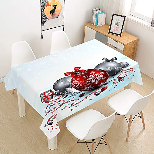 Ouduo 3D Weihnachten Tischdecke Wasserdicht Polyester Rechteckig, Pflegeleicht Fleckschutz Ölfest Abwaschbar Mehrzweck Bedruckte Tischdecke für Home Küche Dekoration (Weihnachtsdekoration,100x140cm) Ouduo 3D Weihnachten Tischdecke Wasserdicht Polyester Rechteckig, Pflegeleicht Fleckschutz Ölfest Abwaschbar Mehrzweck Bedruckte Tischdecke für Home Küche Dekoration (Weihnachtsdekoration,100x140cm) von Ouduo