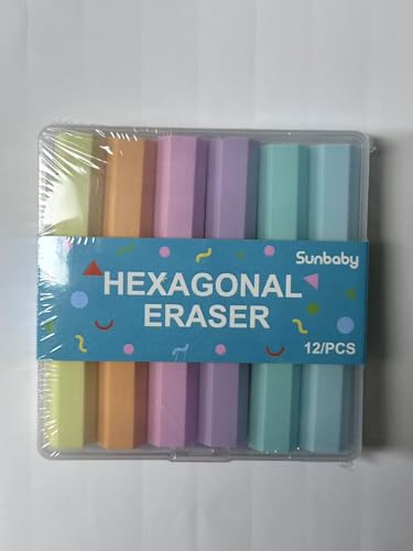 Ouksma 12 Stück Radiergummi, farbiger Radiergummi für Kinder, Schule, Studenten, Büro, Kunst-Radiergummis zum Zeichnen, Skizzieren, Großpackung (leichte Radiergummi) von Ouksma